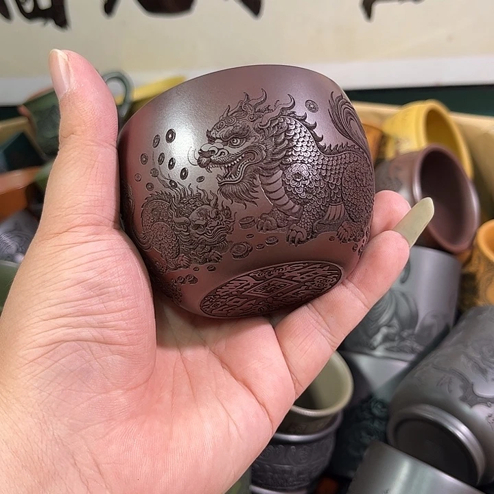 茶杯紫砂全手工紫砂主人杯