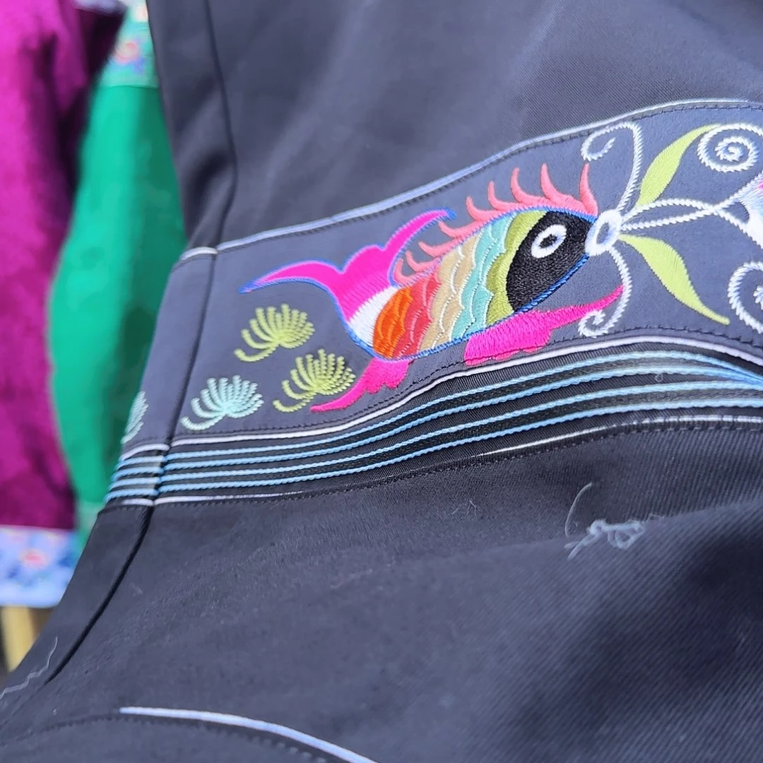 离***雨湘西苗族裤子大花