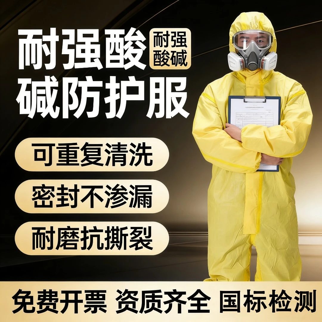 防化服防护服连体全身耐酸碱工作服化学化工防水防尘喷漆轻型防酸