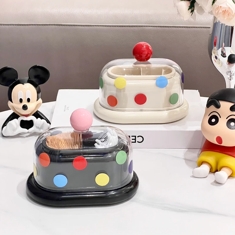 多巴胺牙签筒客厅桌面轻奢创意家用高档牙签盒收纳盒牙线筒收纳盒