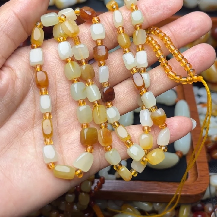 幸***神和田玉未镶嵌手链