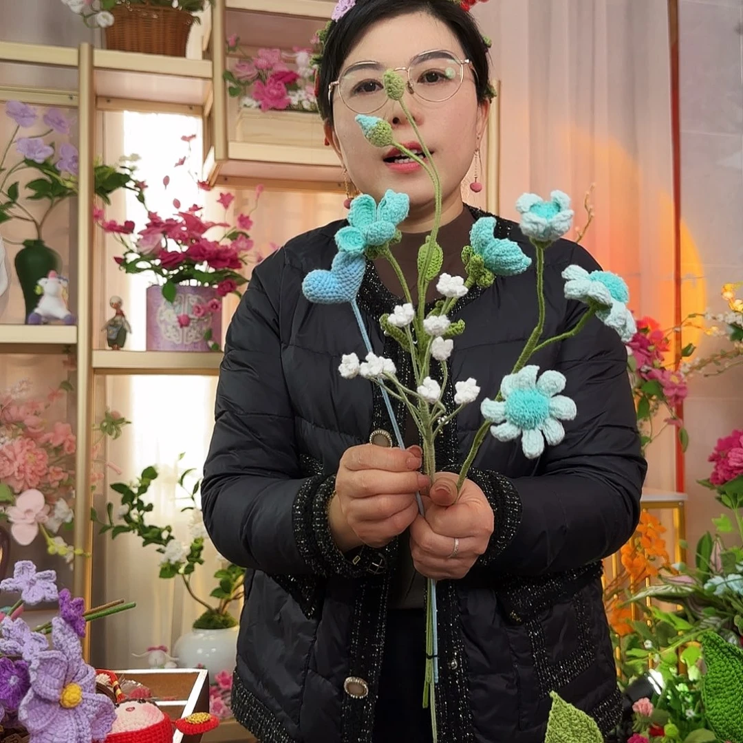 手工钩织设计花束