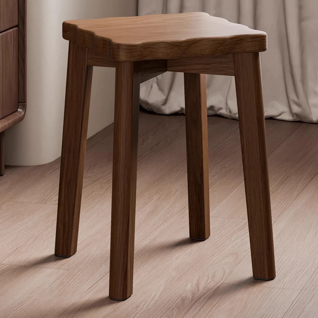 实木凳子家用小板凳现代简约餐桌椅子网红圆凳可叠放餐椅方凳矮凳