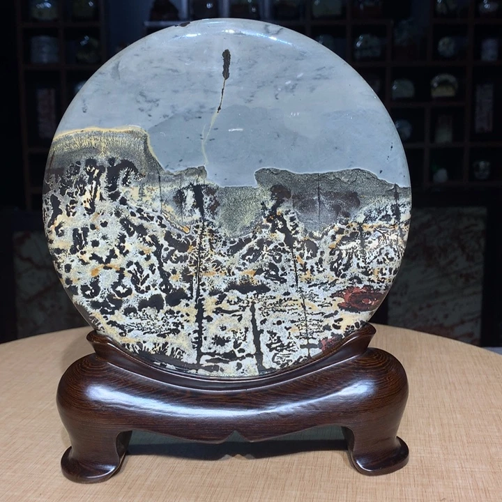广西国画石摆件，观赏收藏