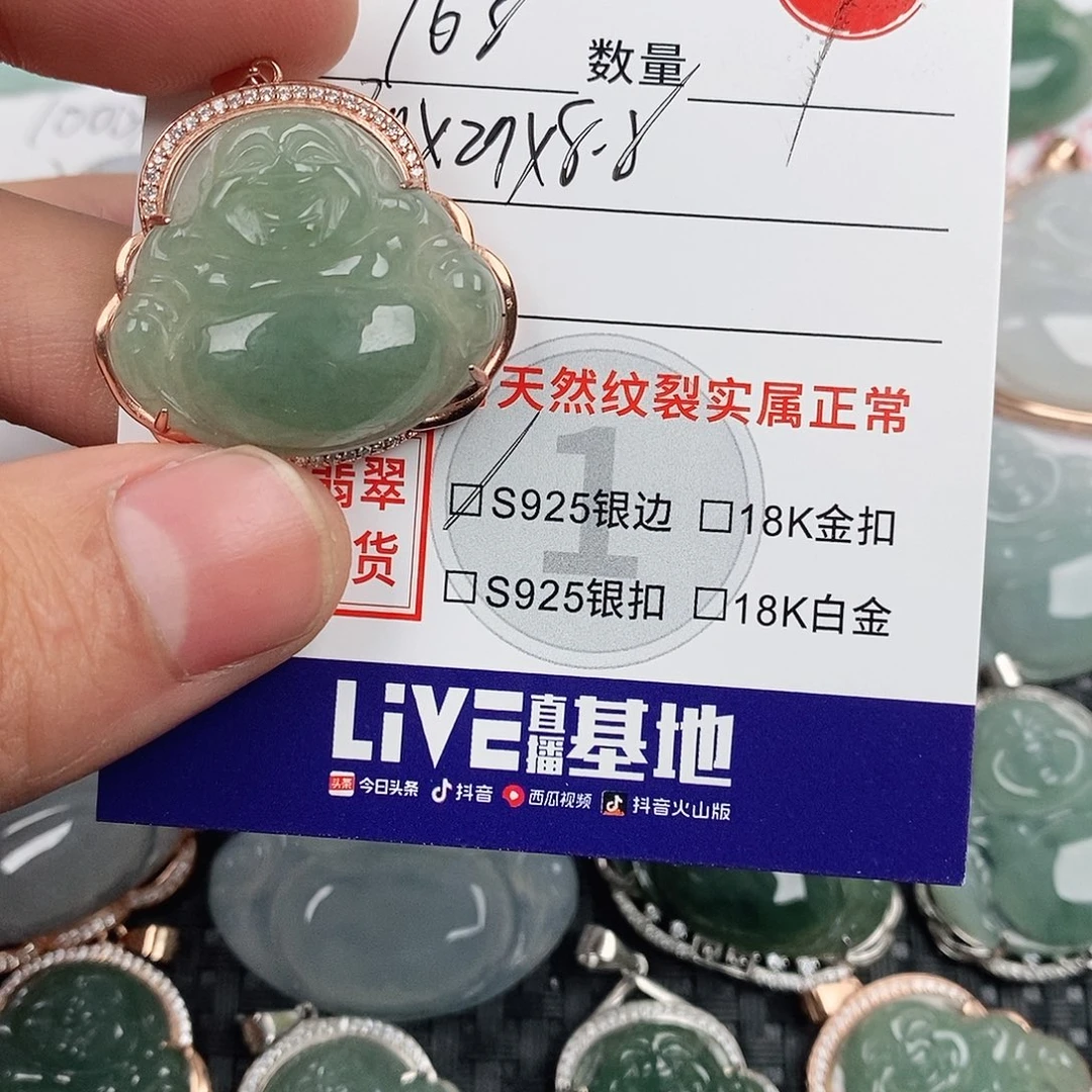 翡翠银S925镶嵌颈饰