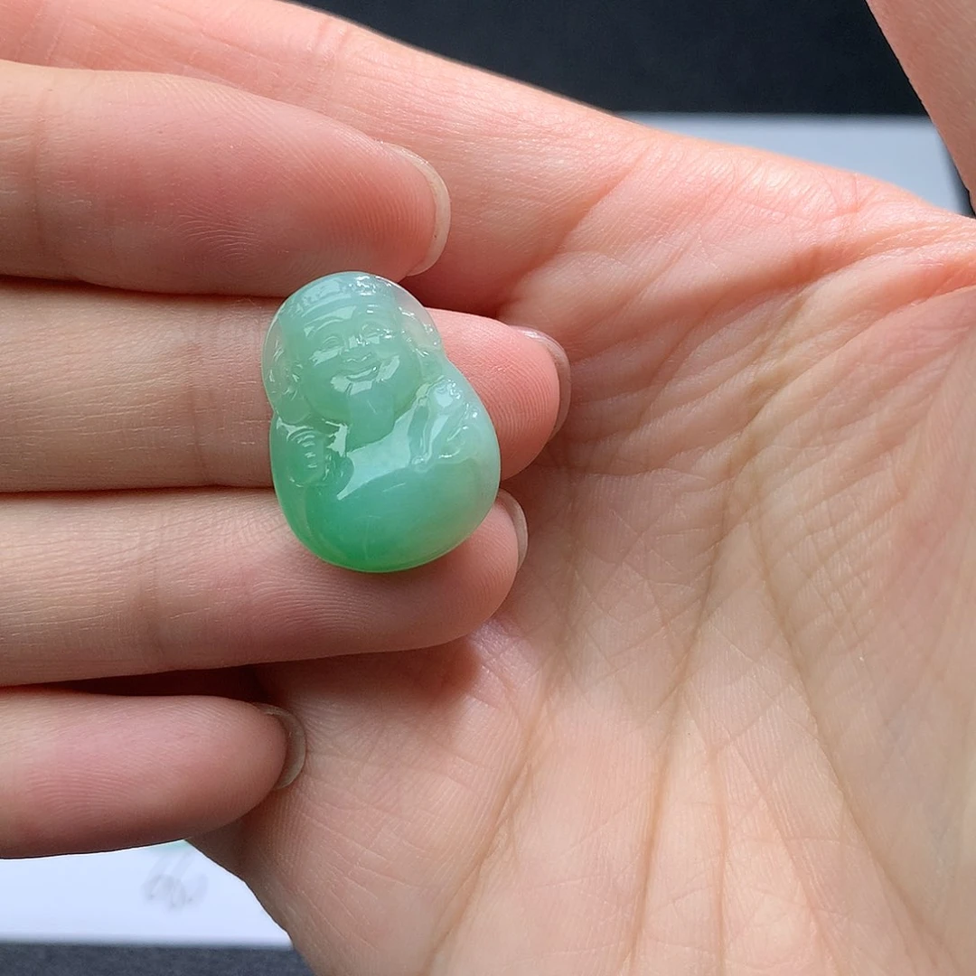 翡翠裸石翡翠财爷爷