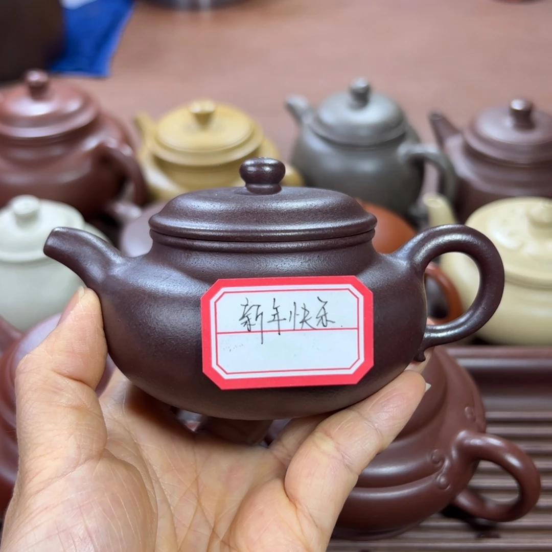 紫泥茶壶樱*释石红 仿古 160cc