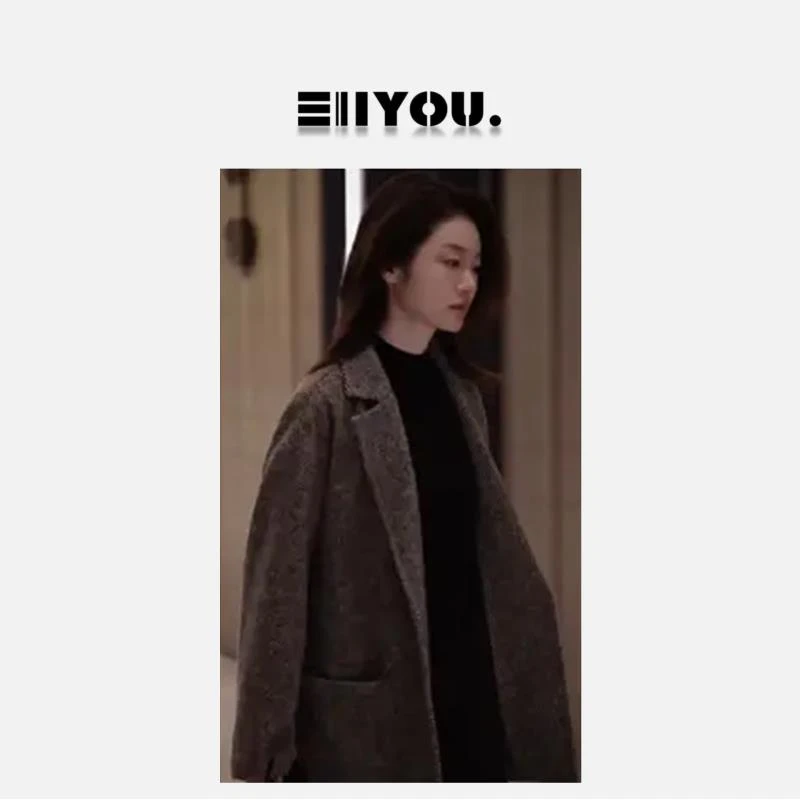 【ENYOU定制】唐顿庄园 灰色斜纹西装领大衣