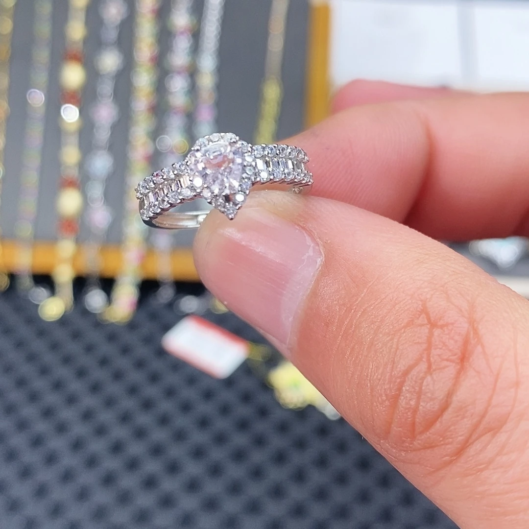 戒指银S925镶嵌蓝宝石