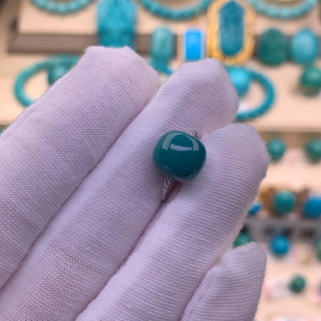 未镶嵌绿松石珠宝奇石9.6×8.4