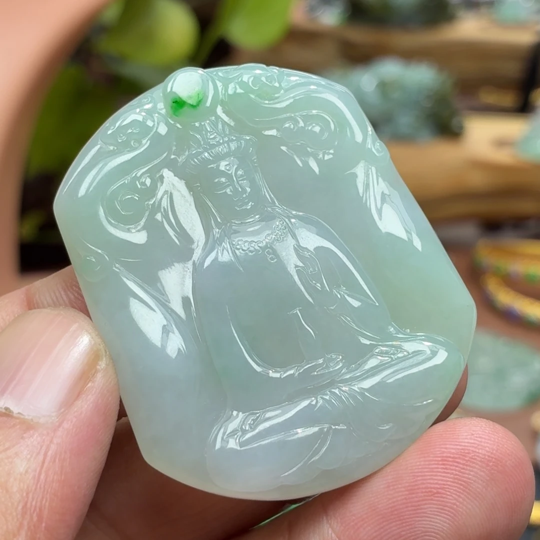 翡翠未镶嵌颈饰挂件