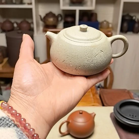 茶宠紫砂小#栏壶130cc左右芝麻段泥手工制作