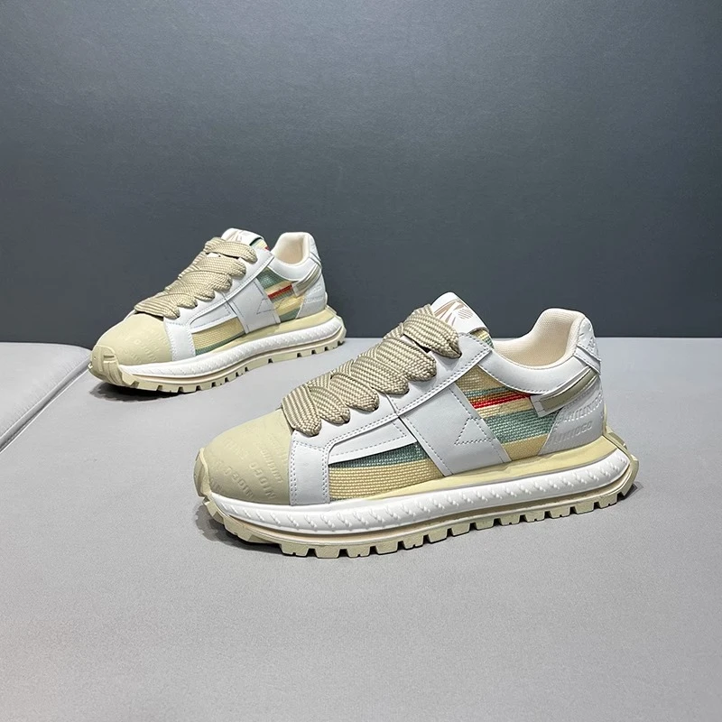 法莎尼亚男士运动鞋增高厚底春季透气轻便休闲鞋时尚百搭男鞋