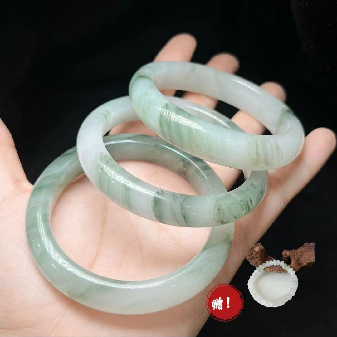 【小宝珠宝】25 T82955-天山翠手镯-多样性发一件10x7mm赠手串