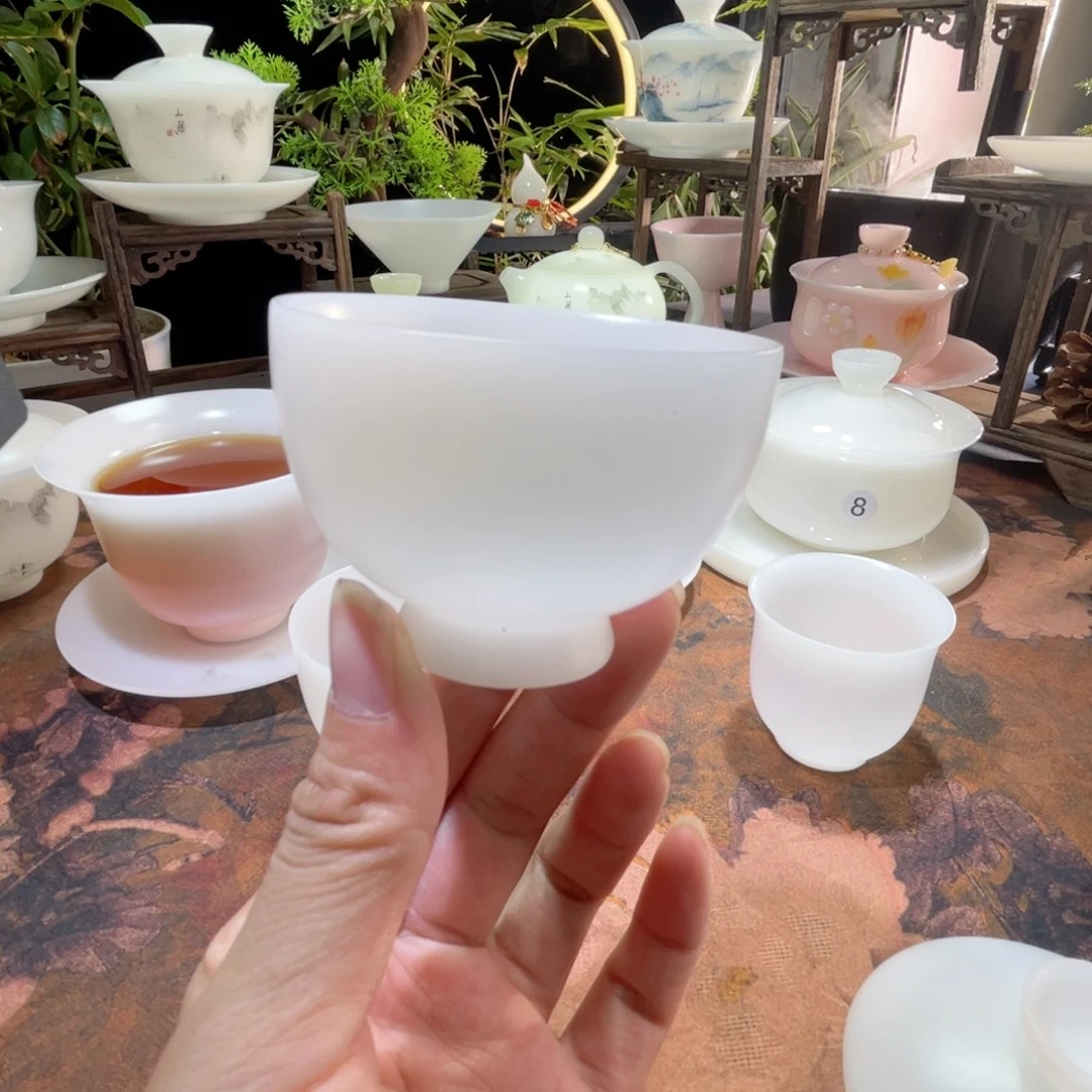 冰晶璞玉素烧圆融杯60ml