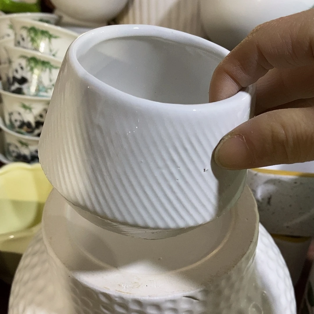 陶杯子陶盆有孔 瑕疵介意勿拍