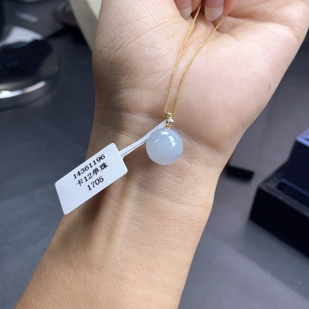 【闪购商品】翡翠颈饰未镶嵌3号 冰紫圆珠