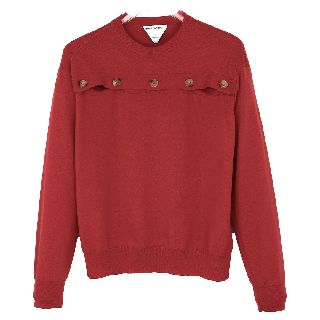 BOTTEGA VENETA/葆蝶家女士红色羊毛针织衫 648729V09S06144