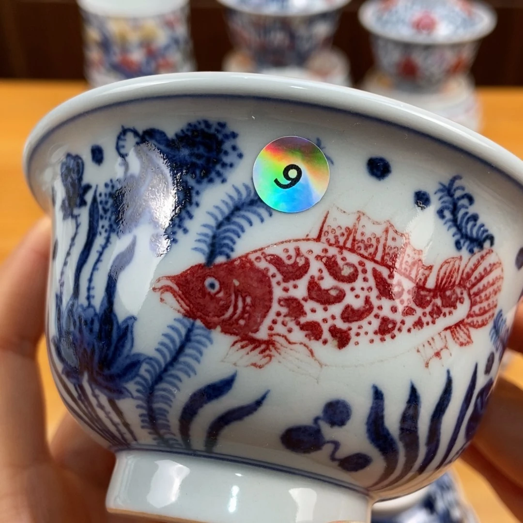 景德镇手绘现代茶具非古董