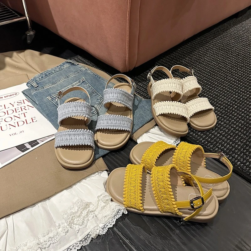 TS外穿休闲鞋女2025春季新款时尚简约百搭潮流平底一脚蹬拖鞋女