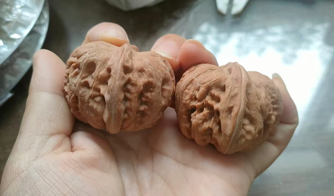 45mm平谷元宝文玩核桃手把件