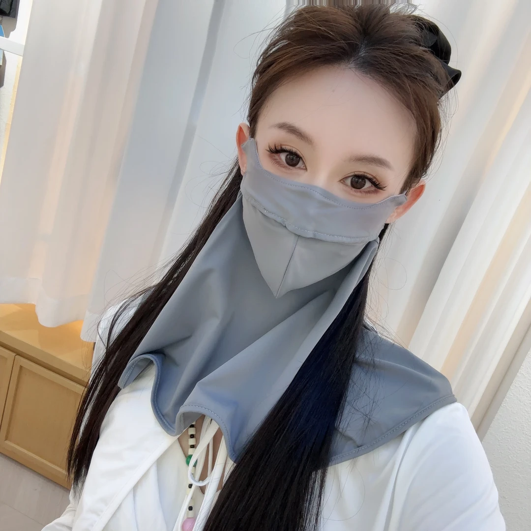 H40深灰色半脸护脖面罩