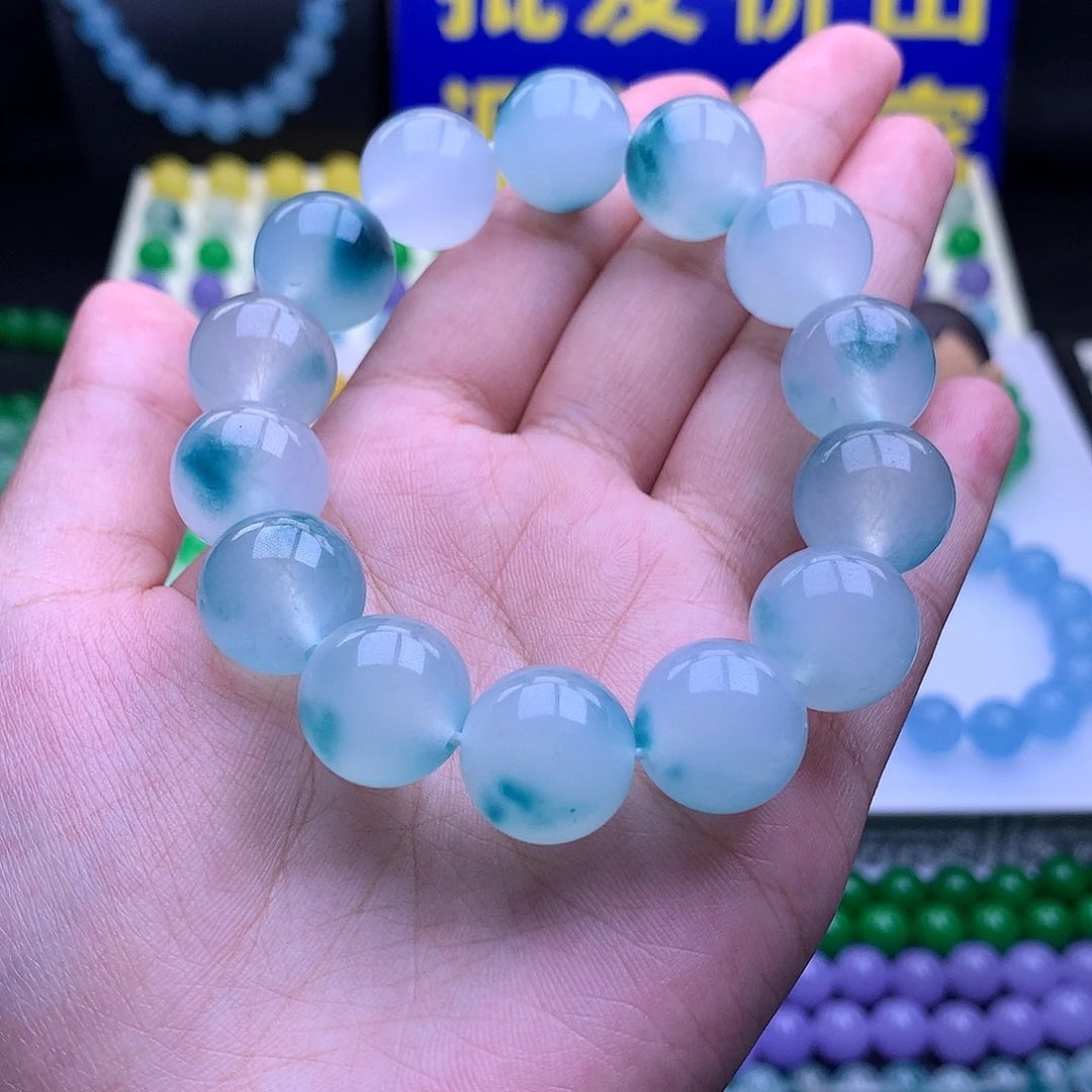 飞***狼翡翠散珠翡翠手串