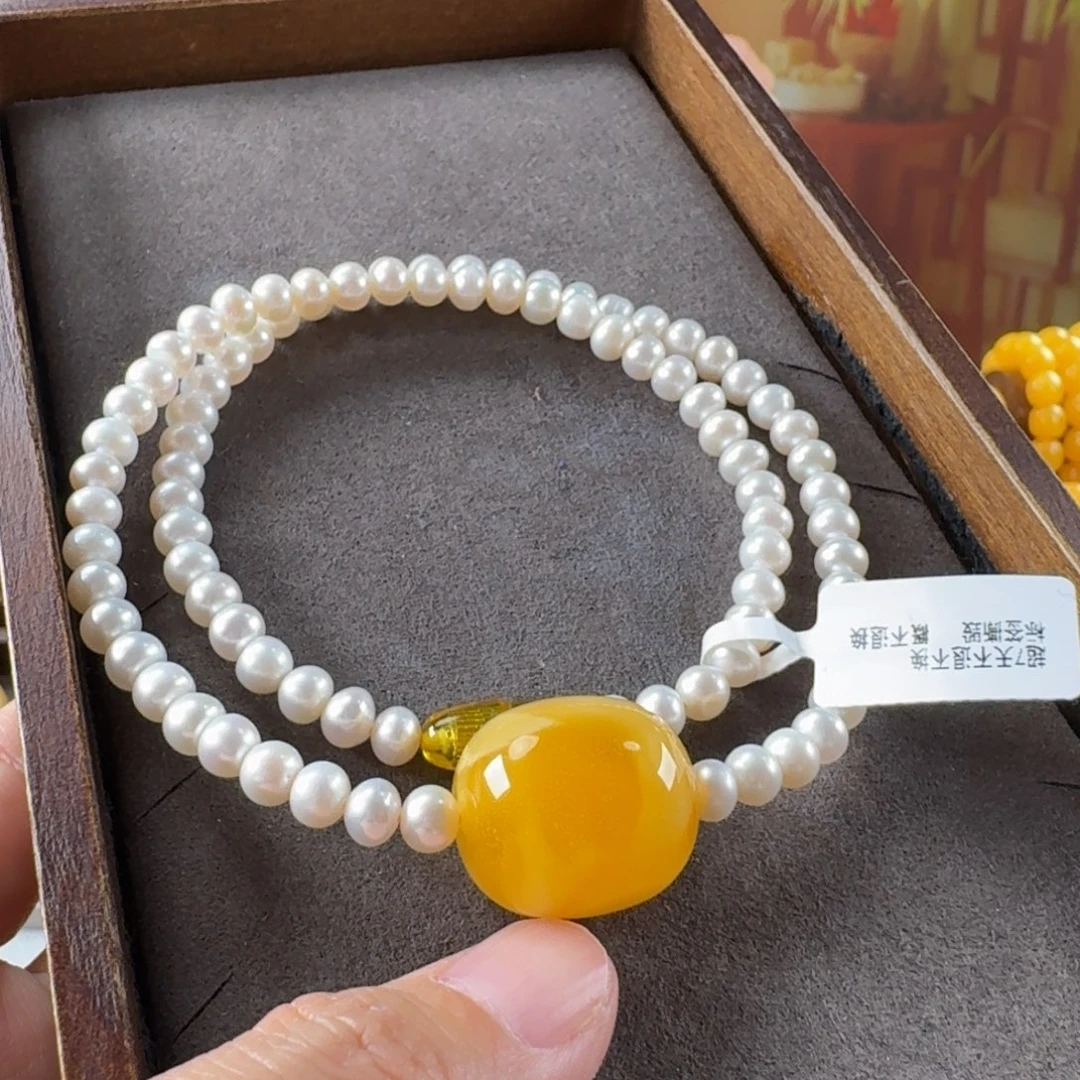 蜜蜡未镶嵌毛衣链