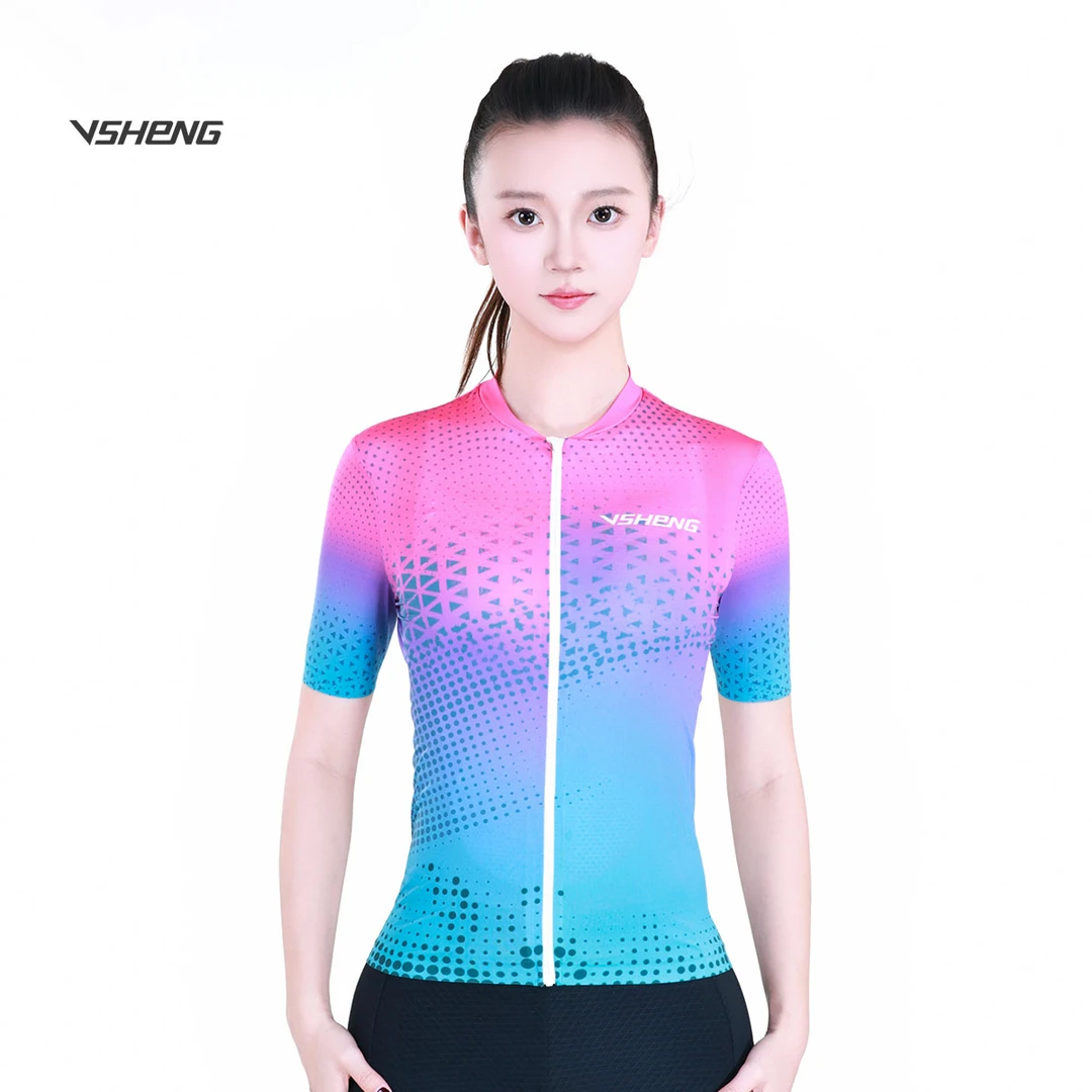 为胜「24款清仓-精灵短袖男女款」春夏牛奶丝长袖骑行服速干防晒