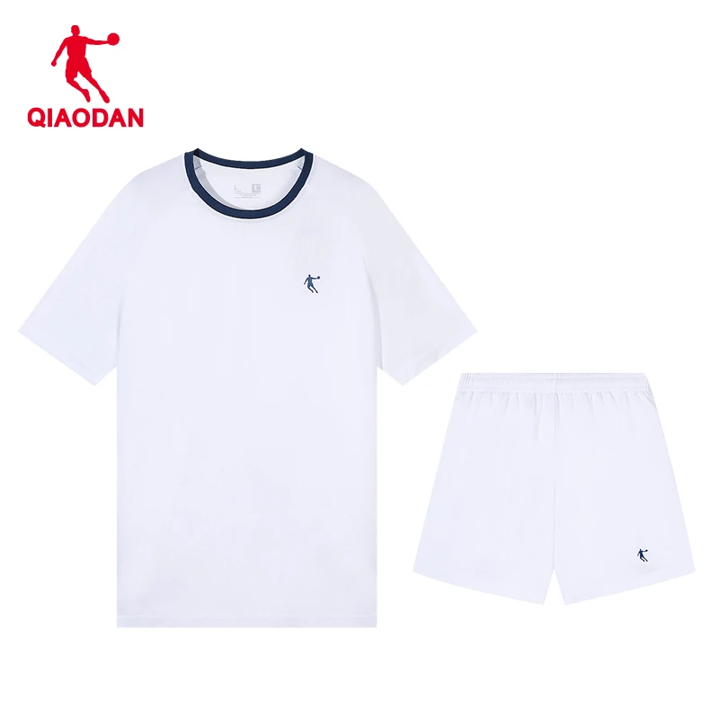 乔丹速干套装2025足球服户外踢球透气舒适圆领短袖系带短裤两件套