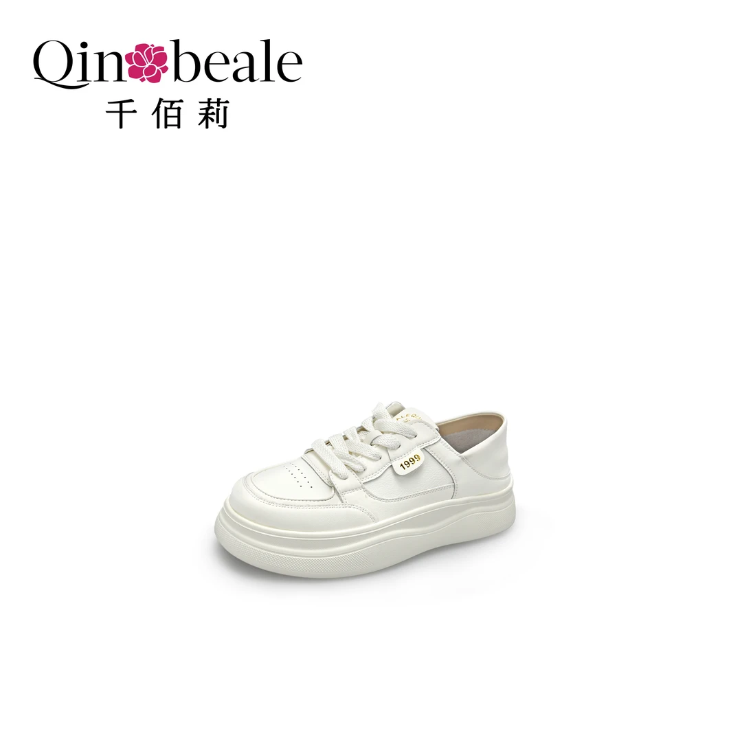 千佰莉秋季新款超轻底舒软小白鞋厚底百搭舒适板鞋3069