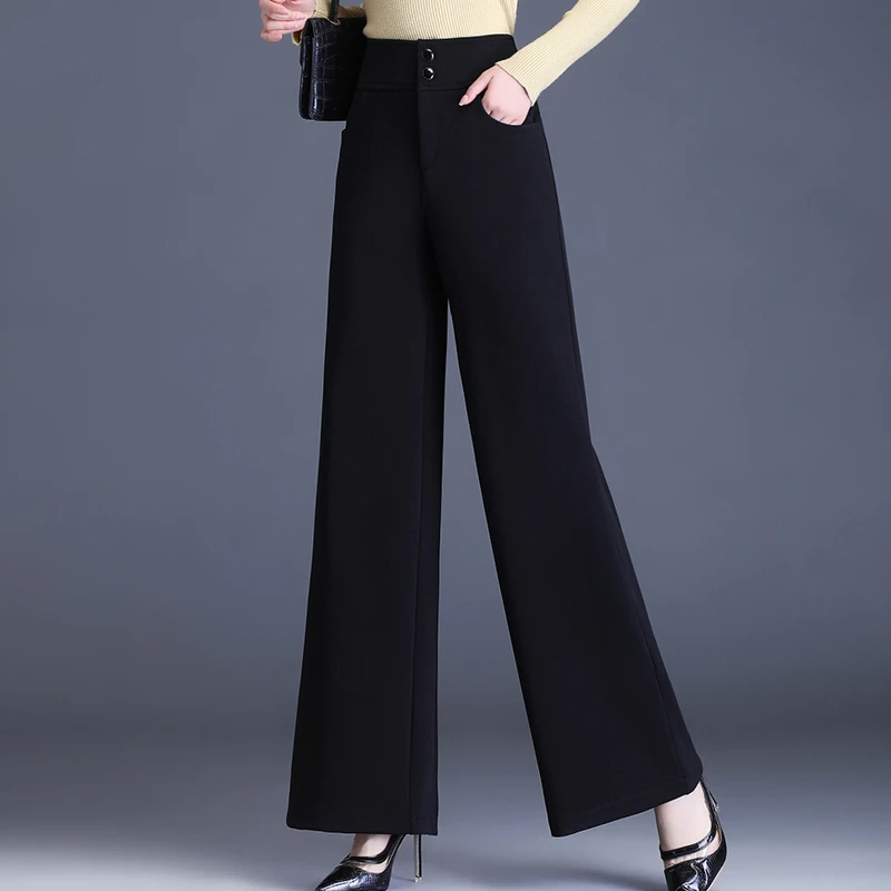 西装阔腿裤女春夏新款显瘦百搭高腰宽松垂感休闲长裤中年妈妈裤
