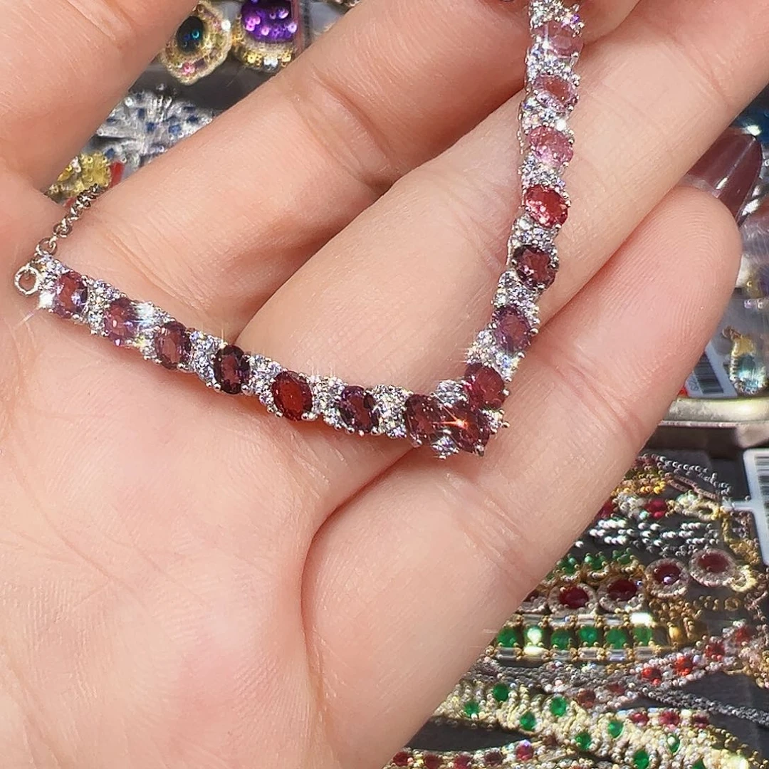 银S925镶嵌尖晶石珠宝半成品