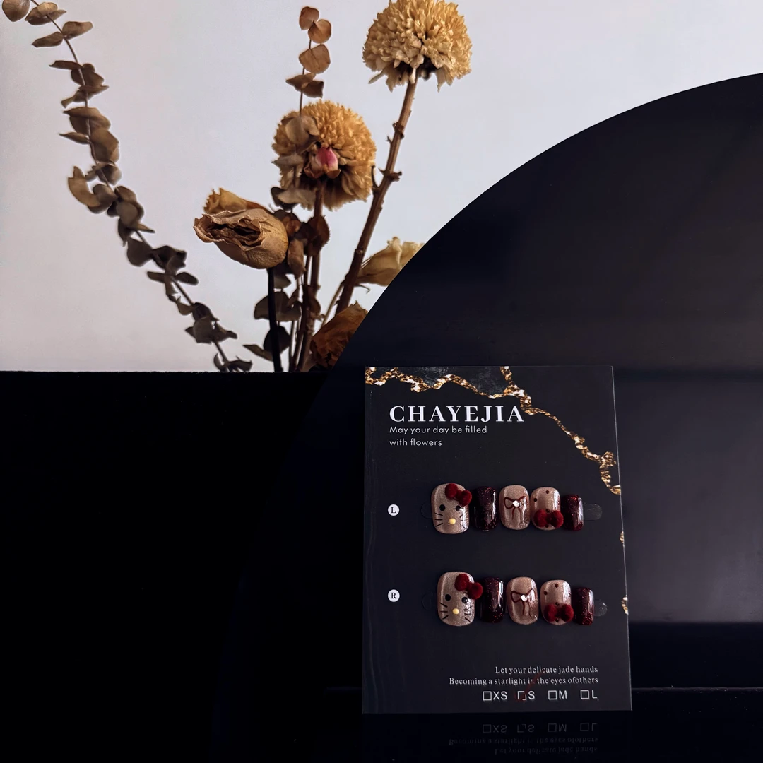 CHAYEJIA 【丝绒KT】纯手工定制穿戴甲