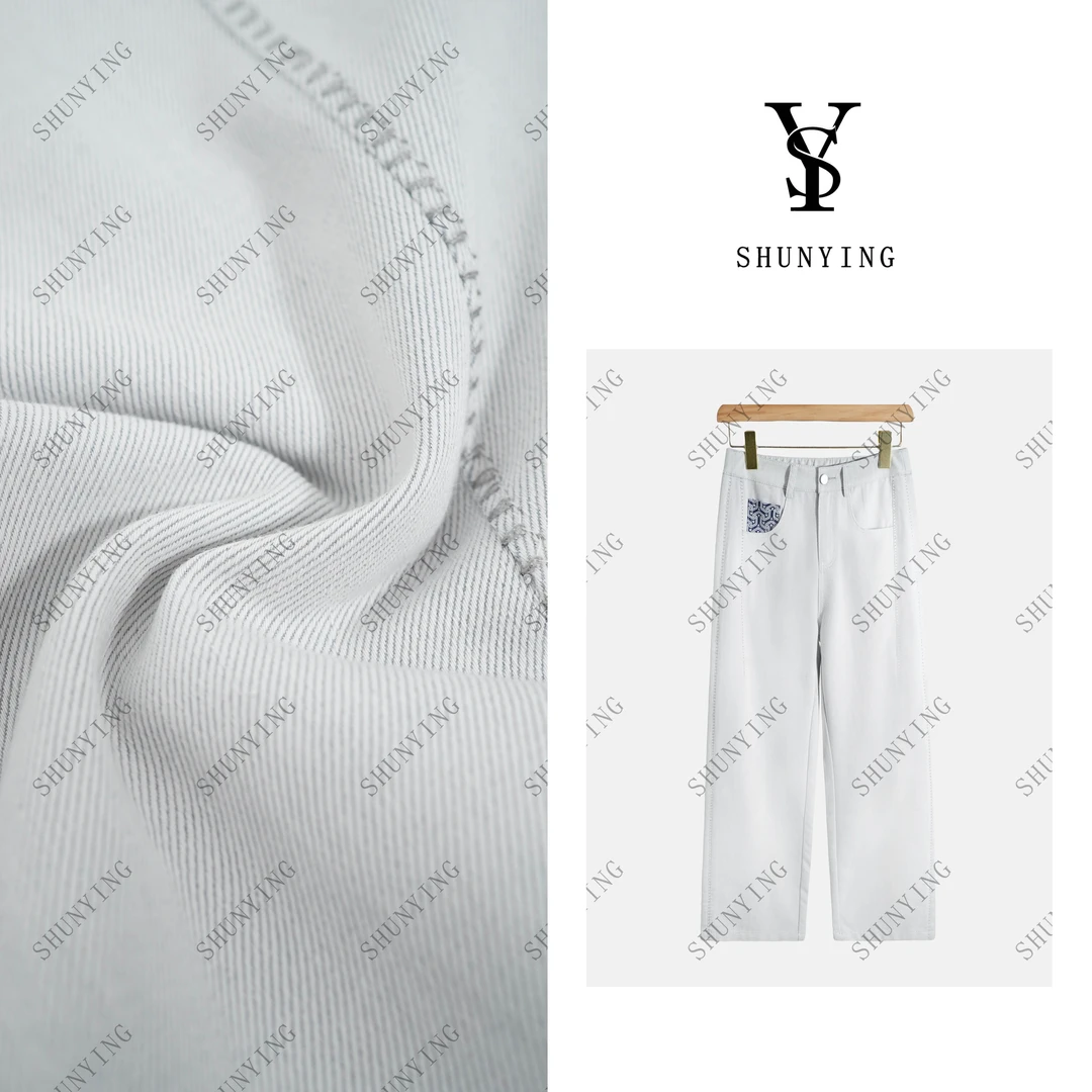 【仟娜】舒适裤型！时尚感简约高腰显瘦百搭宽松牛仔裤SY72NZK086