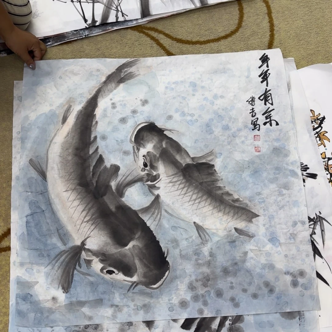 国画福良38-38卡纸童