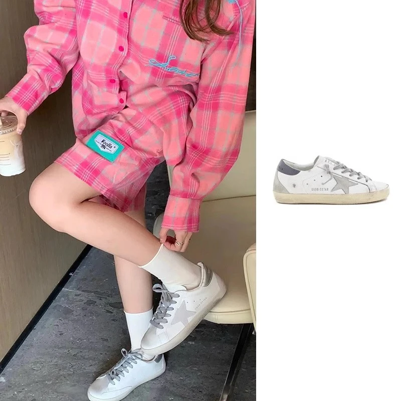 未使用 GOLDEN GOOSE 内增高做旧脏脏鞋SUPER STAR正码 GWF00102