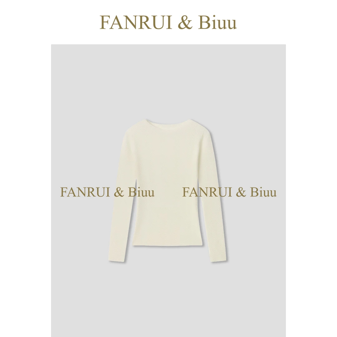 FANRUI/泛芮「贝贝biuu」美丽诺羊毛高级感气质显瘦针织衫女B17990