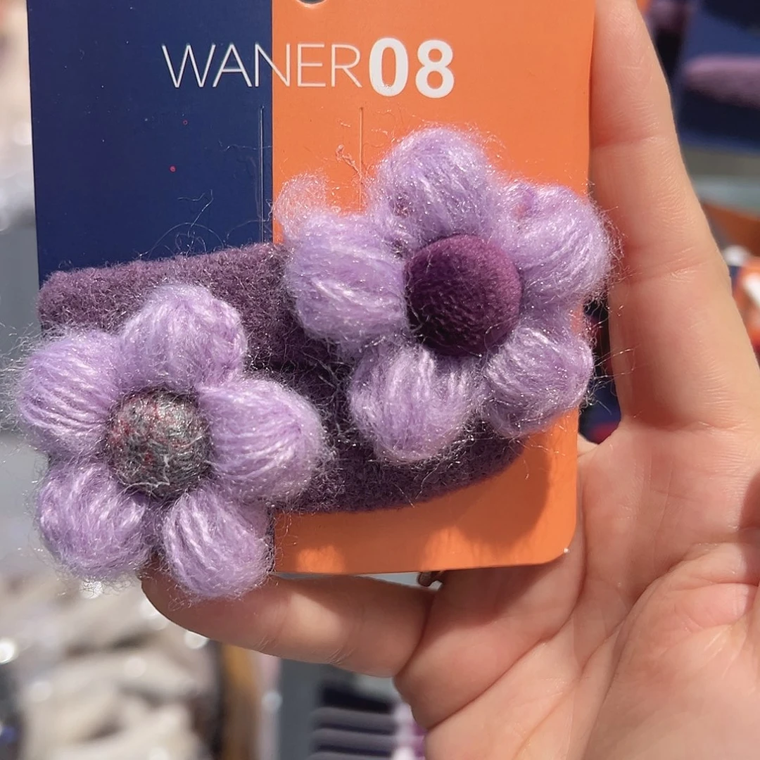 非金属紫色小花掰掰夹