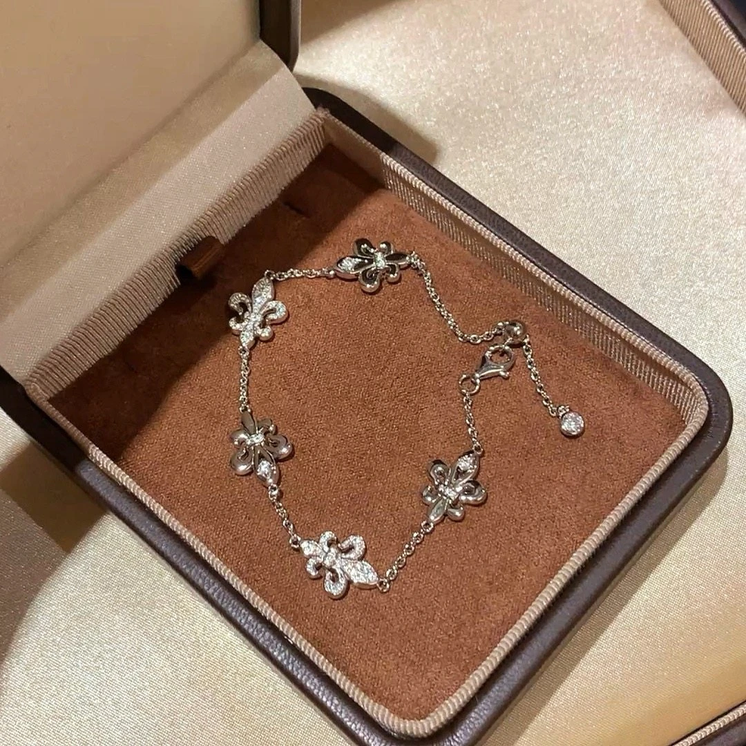 铜合金手链 梅姐饰品46 双面鸢尾大气手链时尚网红手饰女