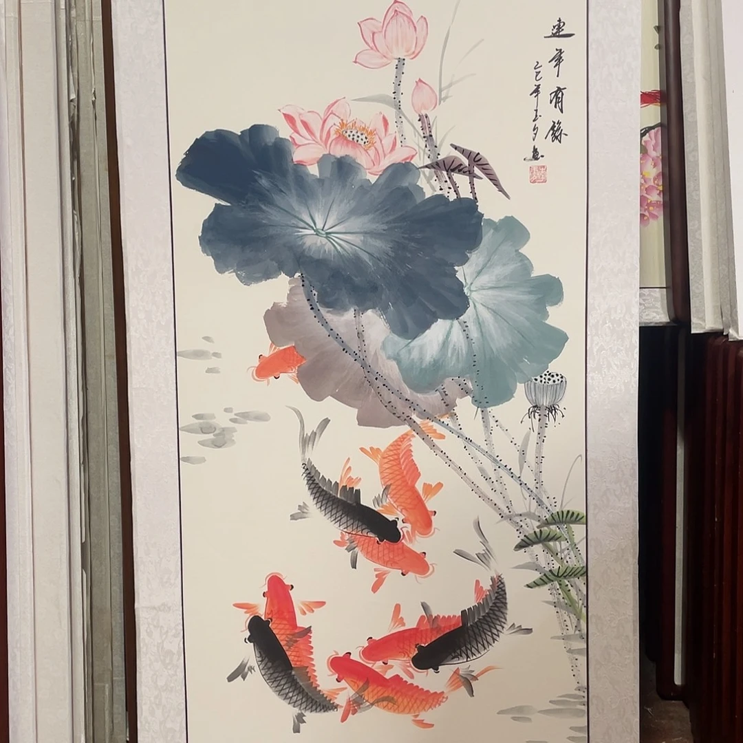国画带框尺寸63*123厘米