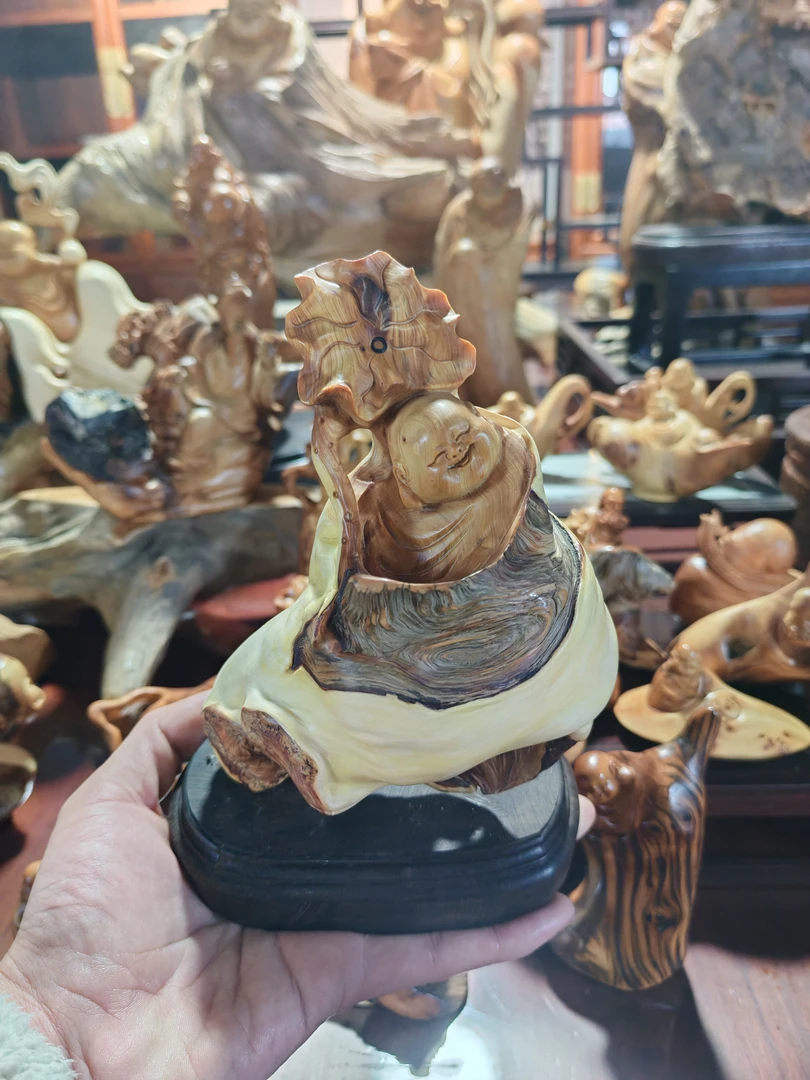 随行巧雕笑口常开摆件