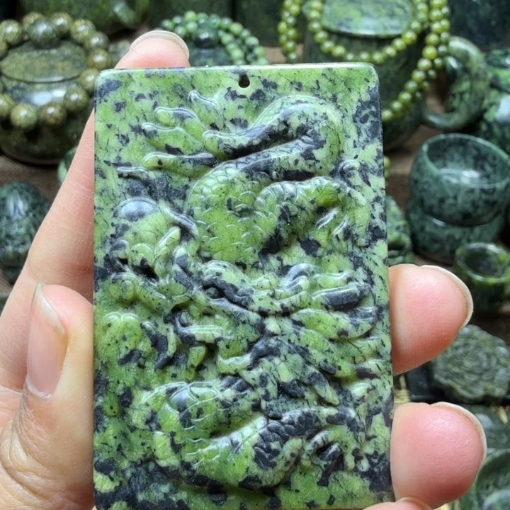 蛇纹石玉未镶嵌药王石能量养生产品