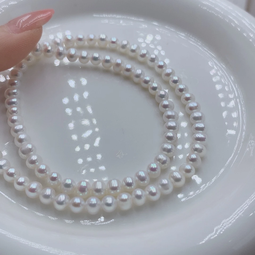 耳饰银S925镶嵌淡水珍珠