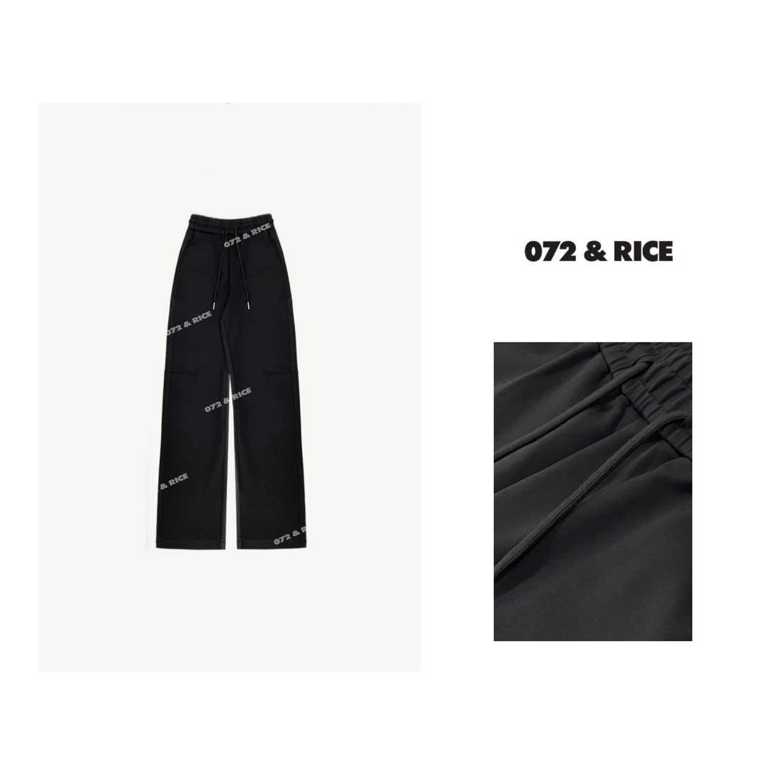 072 & RICE【天竹裤】夏季休闲橡筋腰抽绳阔腿长裤 24KB05 618FF