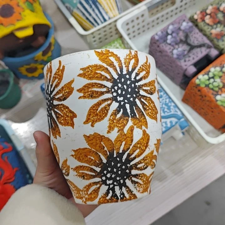 陶吸水透气的白陶花盆凑满12发货