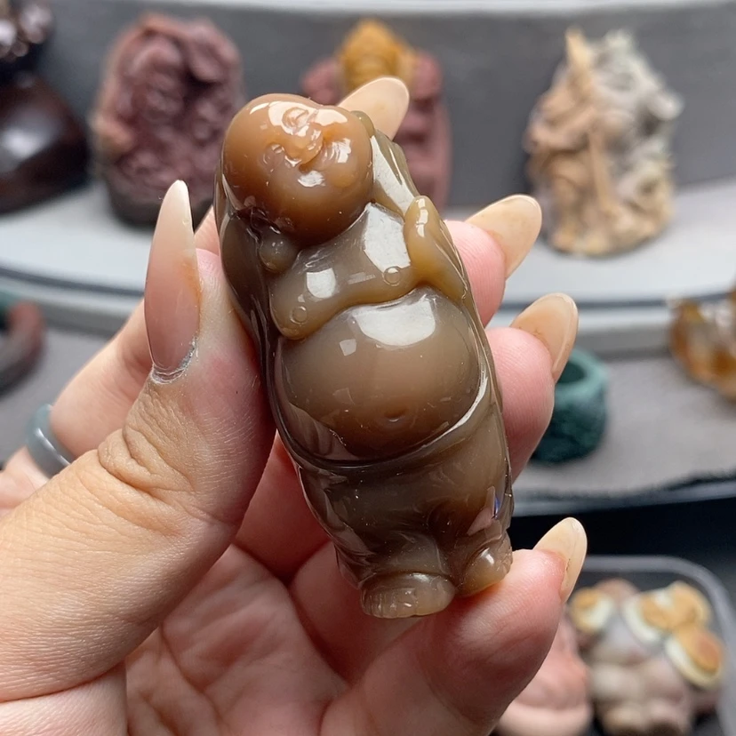 【闪购商品】未镶嵌口袋和尚定制石英质玉