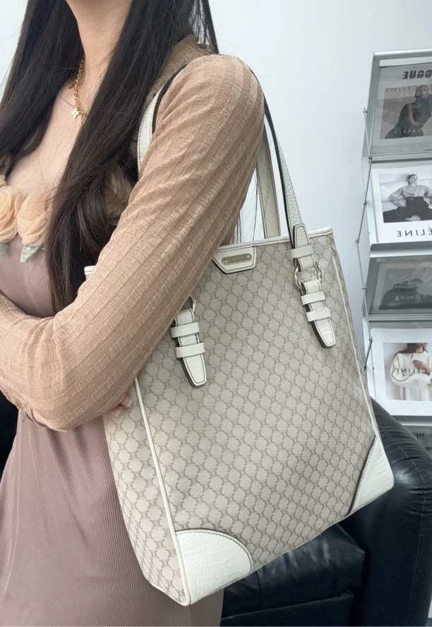 95新 Celine/思琳 米花凯旋门托特包 单肩包/秋境 01230