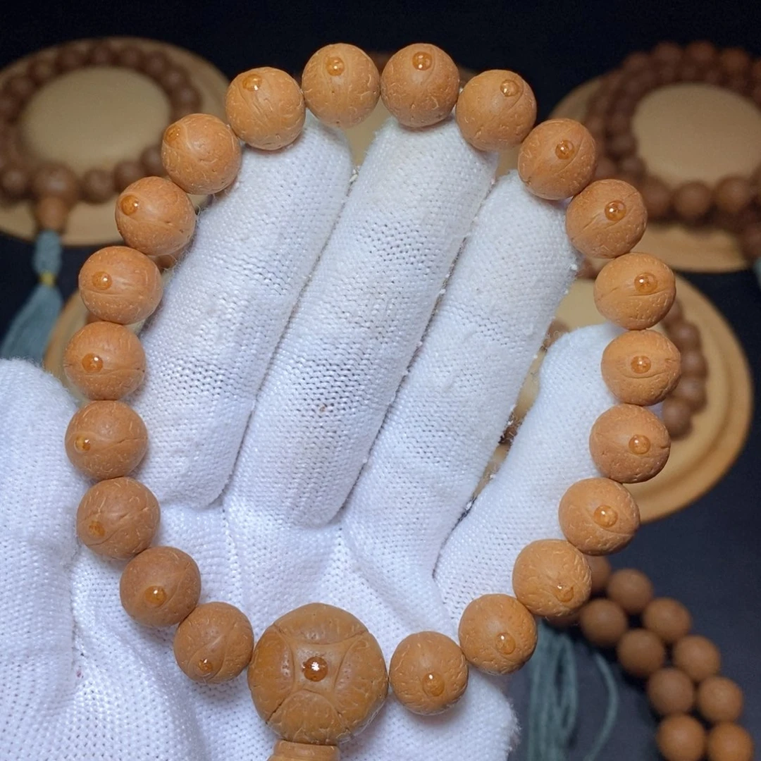 吊坠凤眼菩提11mm新籽果冻皮单仓 圆桩手串21颗