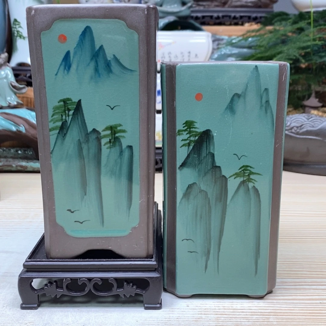 紫砂花盆陶瓷艺术花盆陶瓷，